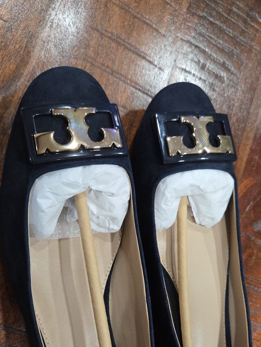Tory Burch NIB Navy Suede GIGI Pump - Picture 9 of 10